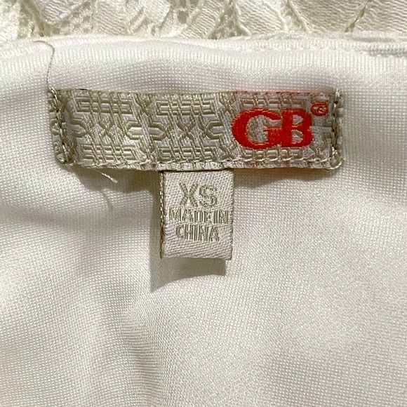 NWOT Gianni Bini Off White Lace Mini A-line Halter Neck Open Back Sundress XS - Picture 7 of 8